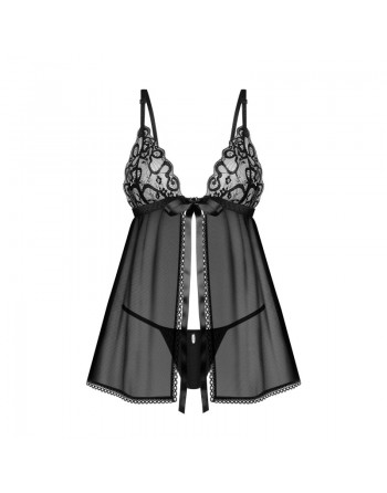 Babydoll et String noir Blomentis/jesyh.com