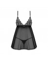 Babydoll et String noir Blomentis/jesyh.com